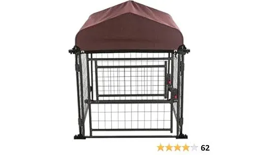 Deluxe Outdoor Dog Kennel with Cover, Small