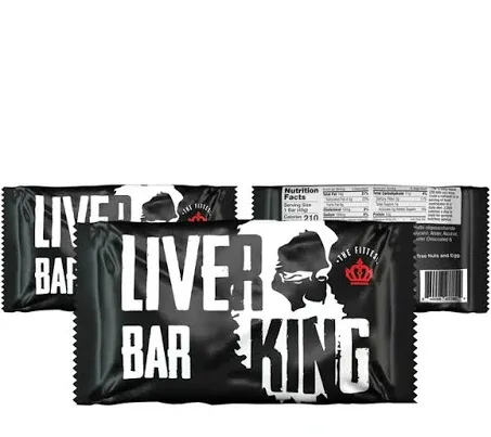 Liver King Nutritional Food Bar - Keto, Essential Fats, Creatine, Electrolytes, Protein, Gluten Free - Energy - 1.59oz - Pack of 12