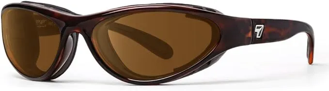 7eye Viento Sunglasses | Size 62, Dark Tortoise / Polarized Copper