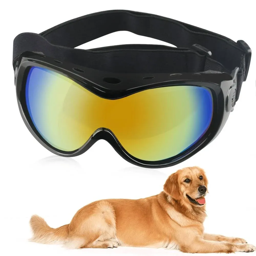  Dog Goggles Dog Sunglasses Glasses for Dogs Dog Ski Goggles with UV Black