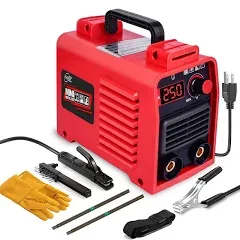 Welder Machine,Upgraded MMA-250A 110V Welding Machine,IGBT Digital Display LCD,Hot Start Anti-stick Stick Welder,Complete DIY Tool Kit for Portable Mini Welder,Strong Heat Dissipation MMA Welder …