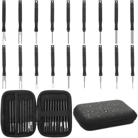 Linkstyle 18PCS Upgraded Terminal Removal Tool Kit, Pin Extractor Tool Set, Auto Electrical Wire Connector Pin Release Tool, Terminals Pins Puller Repair Removal Tools