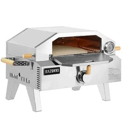 Razorri Portable Propane Pizza Oven and Grill with 13in Stone