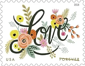 Love Flourishes (Sheet of 20) Wedding Forever Postage Stamps Scott #5255