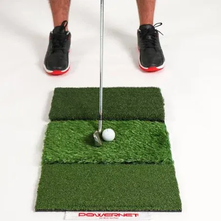 PowerNET Artificial Tri-Turf Grass Golf Hitting Practice Mat