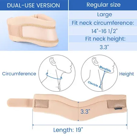 Cervicorrect Neck Brace by VELPEAU Cervical collar Braces Support Relieves Pain