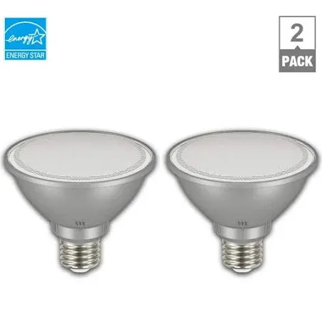 2-pak 75w LED PAR30S Bright White EcoSmart Floods Dimmable Energy Star, warranty