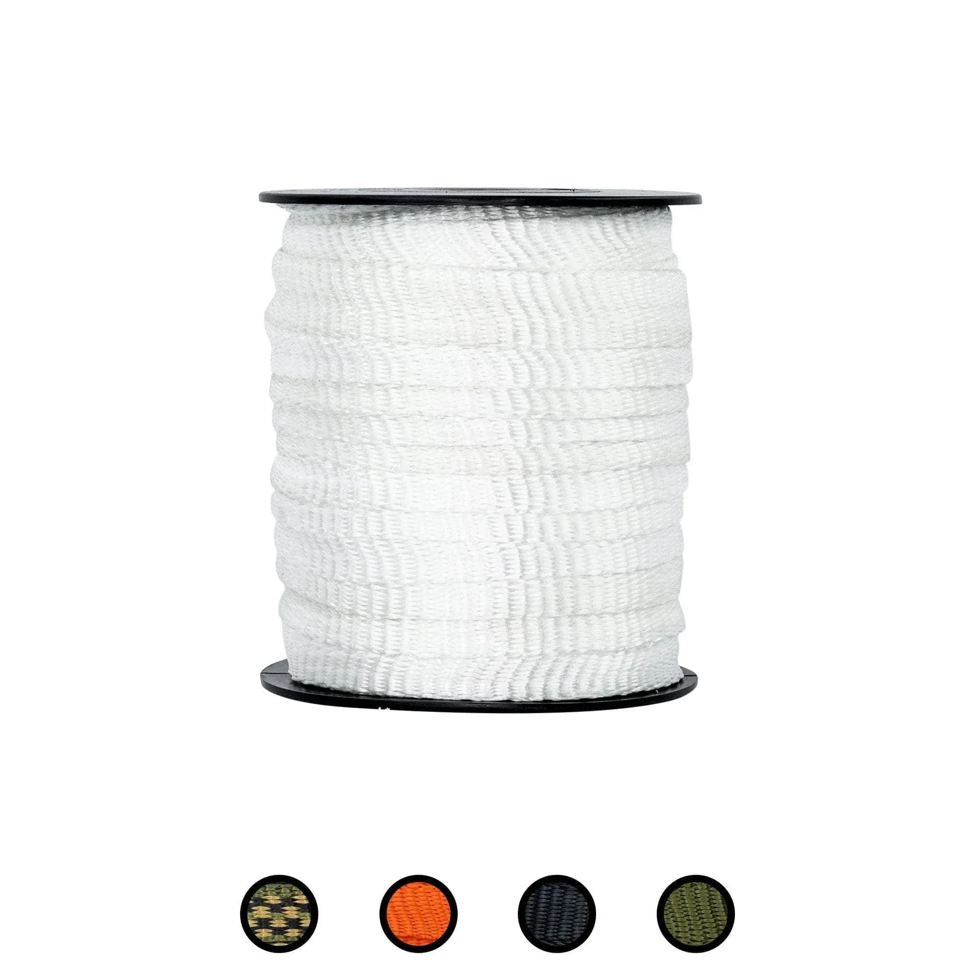 Sgt Knots Polyester Webbing - Durable Flat Rope, Pull Tape Strap for Gardening and Commercial (5/8 inch x 100ft, White)