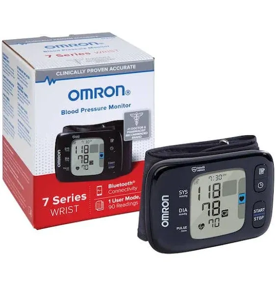 7 Series Wireless Wrist Blood Pressure Monitor in Black