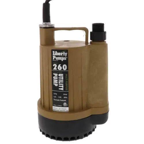 Liberty Pumps 260 1/6-Horse Power 3/4-Inch Discharge Submersible Utility Pump