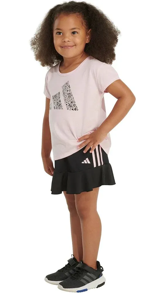 adidas Little Girls 2-pc. Skort Set