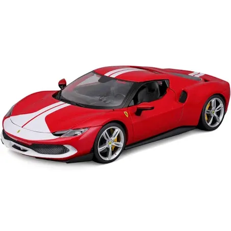 Bburago 18-16017-00000022 1:18 FERRARI RACE & PLAY R&P 296 GTB Collectible Car, Red, Large