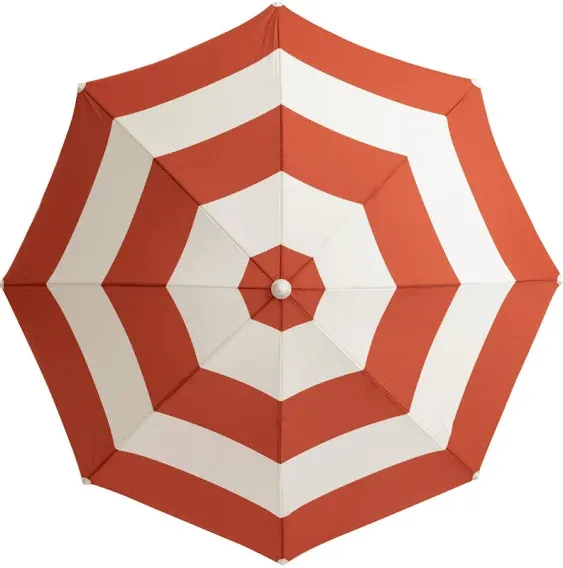 business & pleasure premium beach umbrella, sage stripe