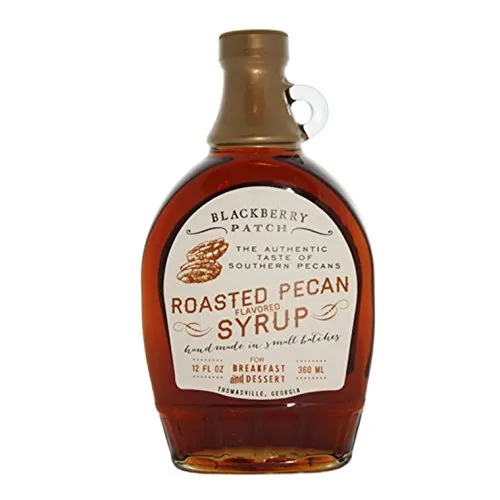 Roasted Pecan Syrup, "Contains SUGAR" Blackberry Patch 12 oz