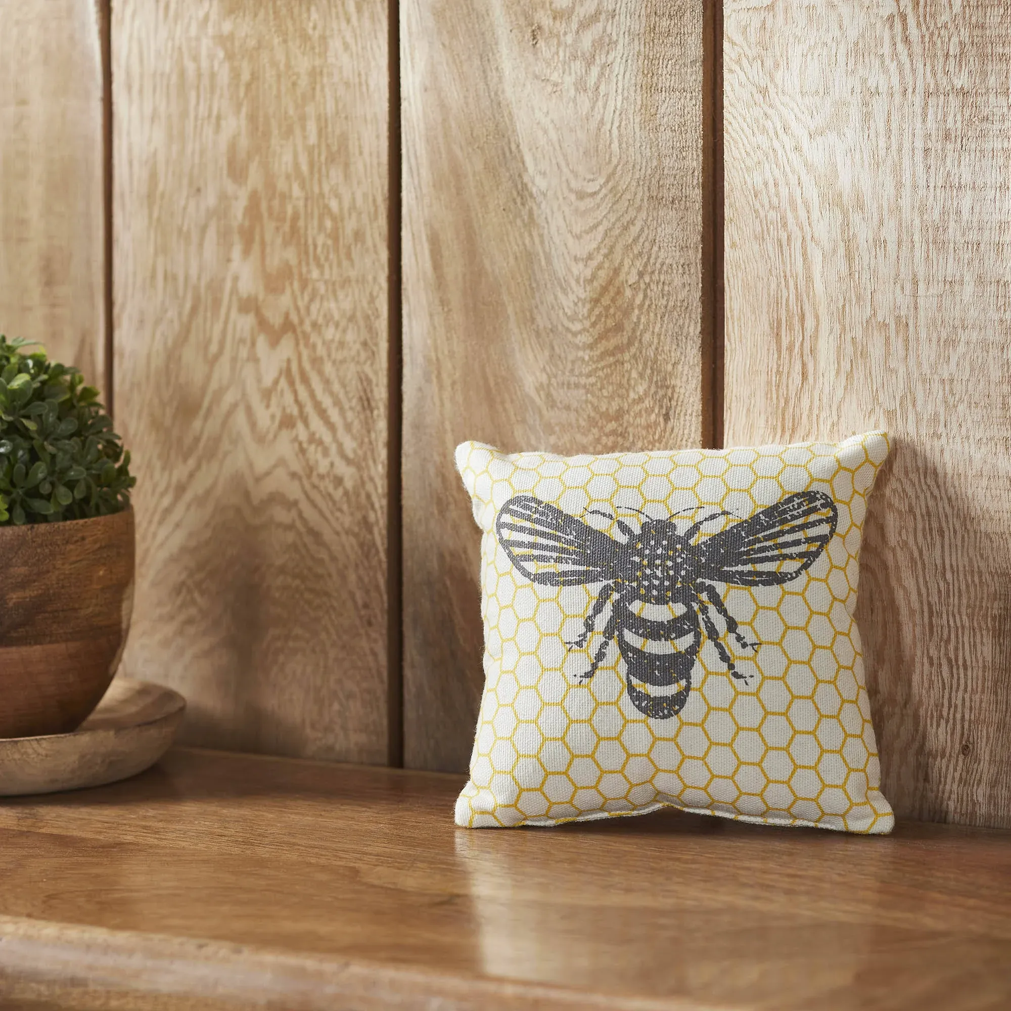 VHC Brands Buzzy Bees Bee Pillow 6x6