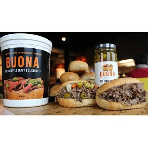 Buona Chicago Italian Beef Sandwich Kit (8 Pack)