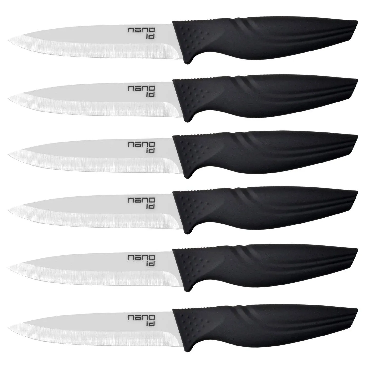 Nano ID Ceramic Steak Red Knife Extremely Sharp Ceramic Knife (Black)