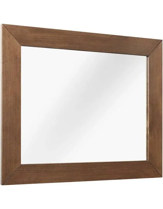 Modway Kali Mid-Century Modern Wood Wall Mirror in Walnut