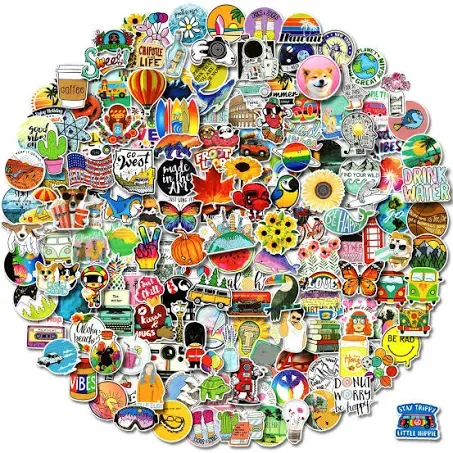 300 Pcs Stickers Pack (50-850Pcs/Pack), Colorful Vsco Waterproof Stickers, Cute ...