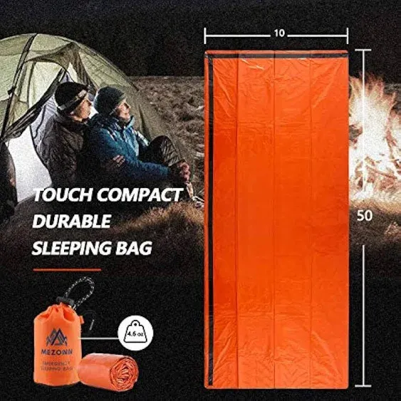 Emergency Sleeping Bag Survival Bivy Sack Use as Emergency Blanket Lightweight S