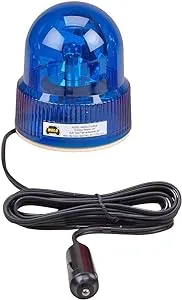 Wolo (3105-B) Beacon Light Rotating Warning Light - 12 Volt, Blue Lens