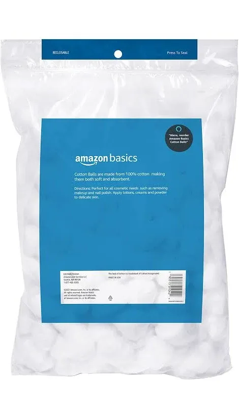 Amazon Basics Cotton Balls 200 Count Previously Solimo