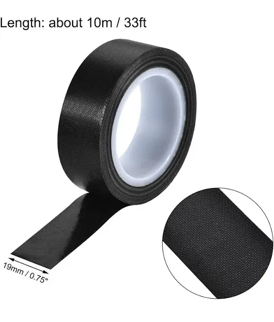 Uxcell Heat Resistant Tape High Temperature Adhesive Tape 19mm Width 10m Length Black