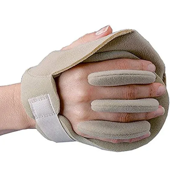 Rolyan Sof-Foam Palm Shield for Left Hand, Foam Contracture Cushion to Support Fingers, Padded Hand Protector with Finger Separators for Left Hands, Medical Gloves for Stroke, Disabled, Elderly