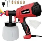 Paint-Sprayer, 700W High Power, 6 Copper Nozzles & 3 Patterns, Easy to Clean, HVLP Spray Gun for Furniture, Cabinets, Fence, Garden Chairs, Walls,