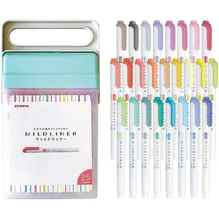 Zebra Mildliner 25 Colors Double Headed Creative Highlighter Marker Limited