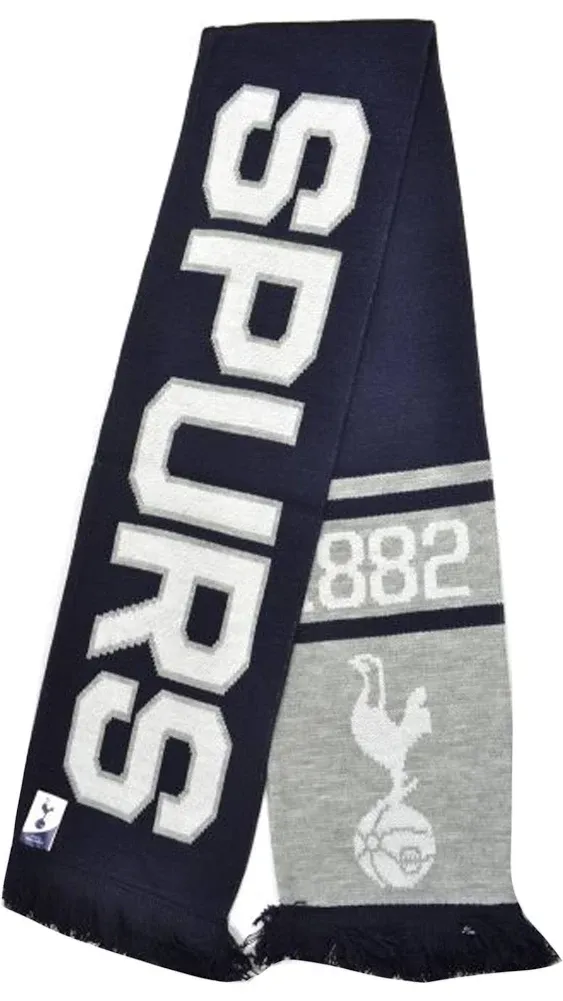 Tottenham Hotspur FC Official Soccer Jacquard Nero Scarf Navy/White Tottenham Nero Scarf