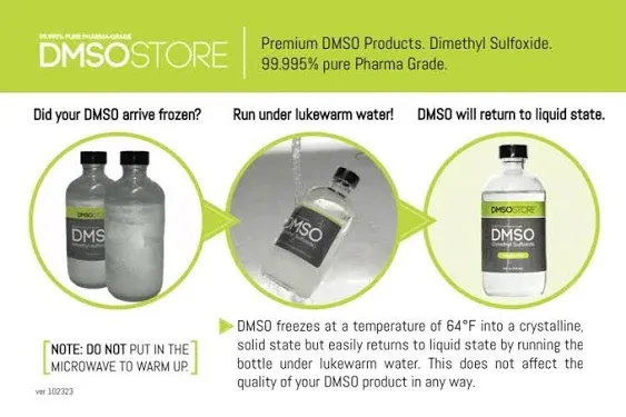 DMSOSTORE DMSO 16 oz. Pure 99.995% Liquid USP Grade Dimethyl Sulfoxide