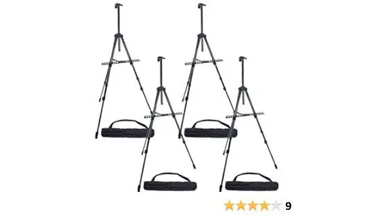 66&#034; Aluminum Tripod Adjustable Artist Display Easel Stand, Tabletop, 4 Pack