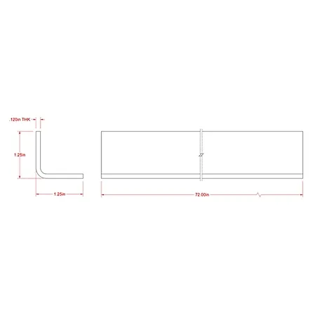 Steel Angle 1-1-4x72