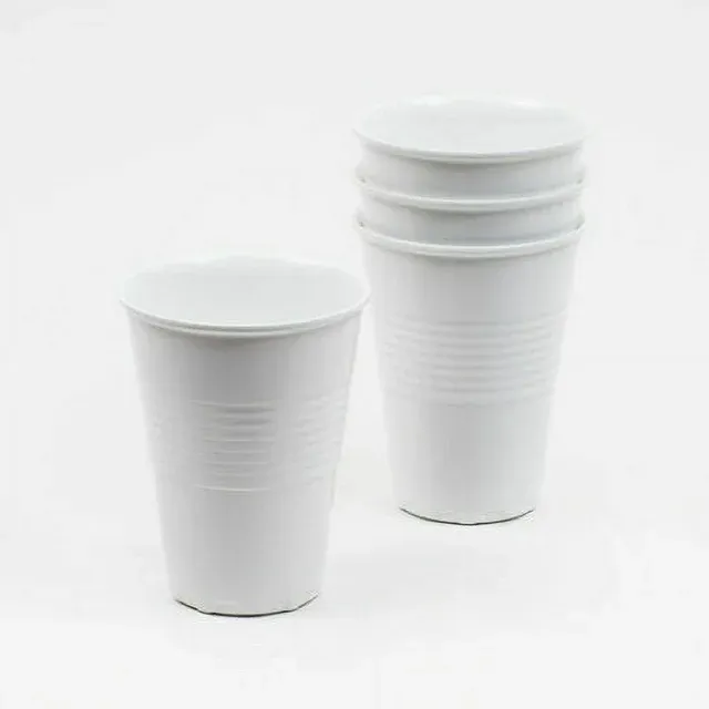 One Hundred 80 Degrees White Melamine 12 Ounce Cups, Set of 4 #ME0008