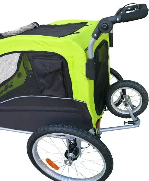 Large Pet Dog Stroller and Bike Bicycle Trailer with Suspension/Sho<wbr/>cks (Black)