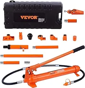 VEVOR 12 Ton Hydraulic Ram with Pump Porta Power Kit