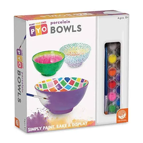 New - MindWare Paint Your Own Porcelain Bowls - Ages 8+ | 1-3 players