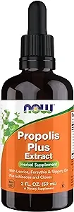 NOW Supplements, Propolis Plus Extract Liquid with Dropper, Herbal Supplement, 2-Ounce