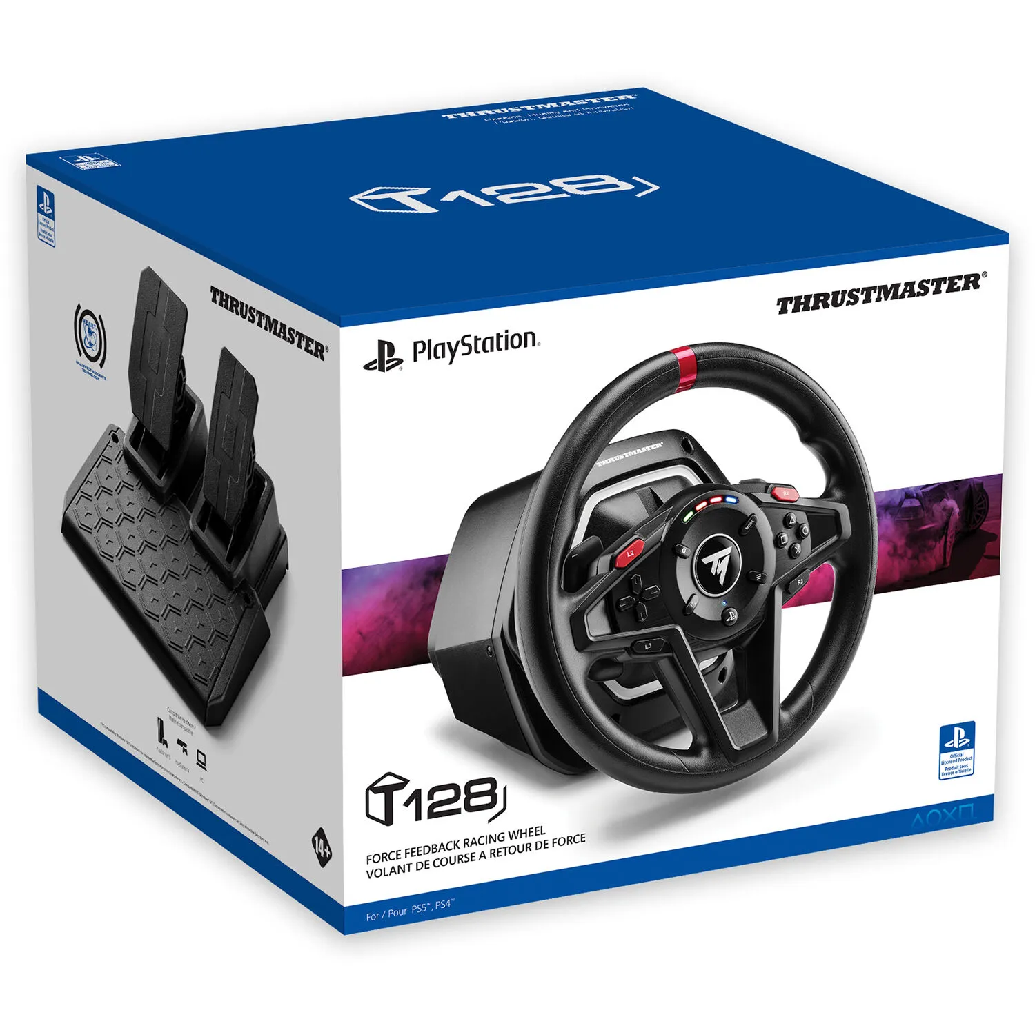 Thrustmaster T128 Racing Wheel and Pedal Set for Playstation 4/5 & PC