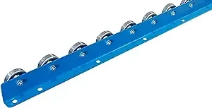 Lavex Industrial 60" Conveyor Flow Rail with Steel Skate Wheels - 1000 lb. Capacity