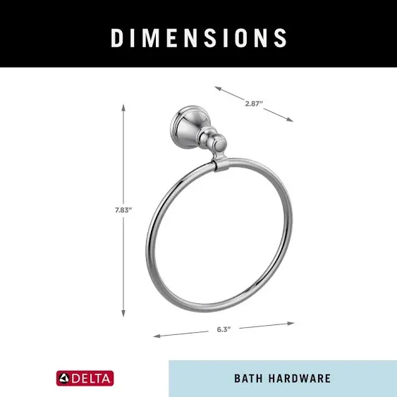 Delta Woodhurst Polished Chrome Wall Mount Single Towel Ring Lowes.com