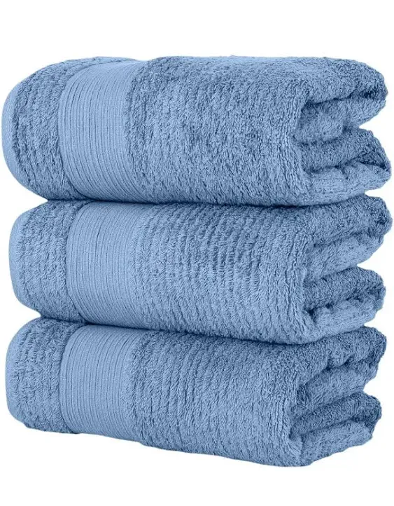 Chic Home Luxurious 3-Piece 100% Pure Turkish Cotton Bath Towels 30" x 60 ...