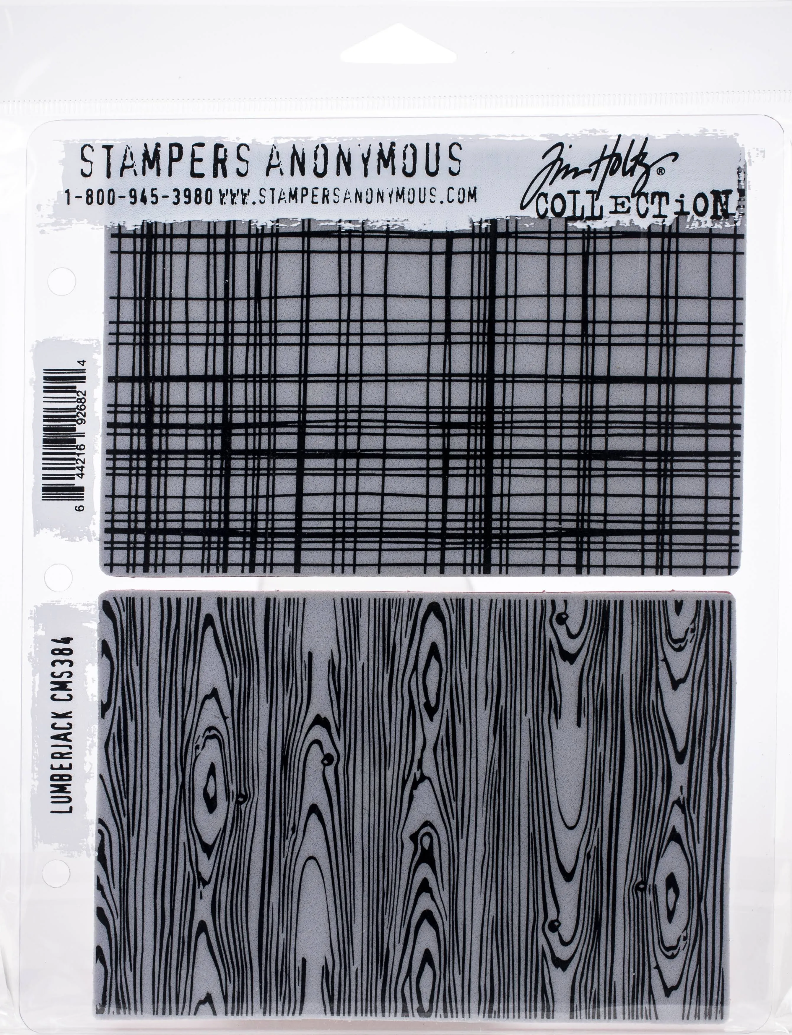 Tim Holtz Cling Stamps 7"X8.5" Lumberjack