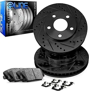 R1 Concepts Rear Brakes and Rotors Kit |Rear Brake Pads| Brake Rotors and Pads| Ceramic Brake Pads and Rotors |Hardware Kit - 1BC.47045.42