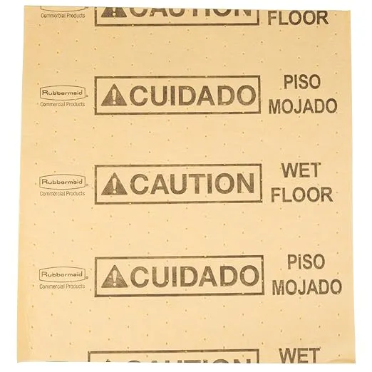 Rubbermaid Commercial Products, Over the Spill Pad, Absorbent Mat Pads for Residential/Commercial/Restaurant/Office/Facility Use, Fast at Absorbing Water/Oil/Beverages, Yellow