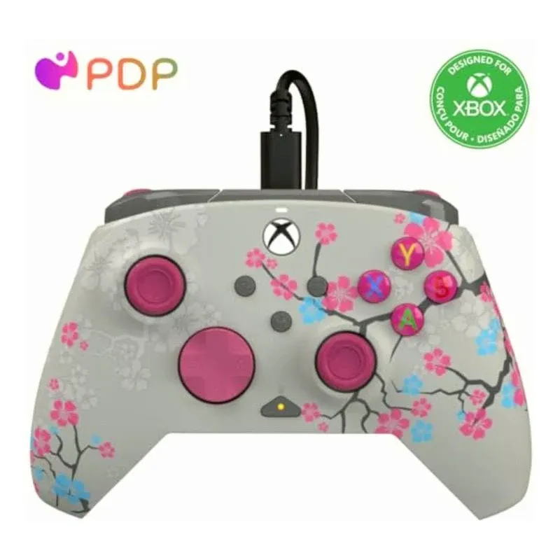 Pdp Rematch Glow Advanced Wired Controller: Cherry Blossom