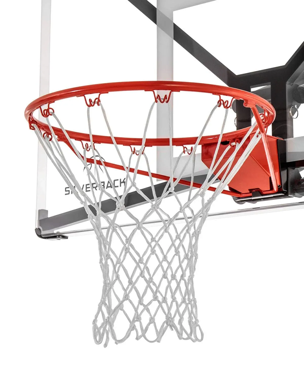 Silverback Standard Breakaway Rim with Nylon Net Compatible and Goaliath Portable Basketball Hoops