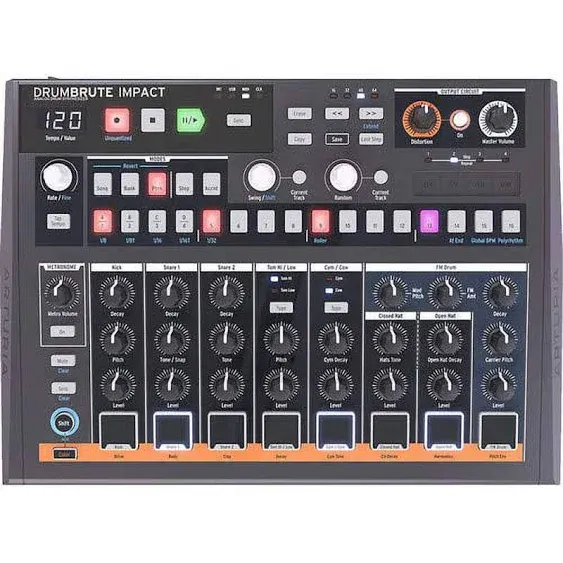 Arturia DrumBrute Impact Analog Drum Machine - Black