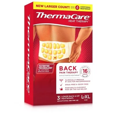 Thermacare Heatwraps Lower Back & Hip, L-XL- SPECIAL LIMITED PACK OF 9 Count